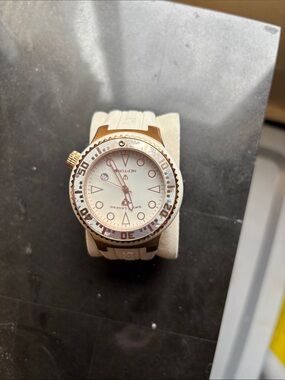 Swiss Legend White Dial Watch with Rose Gold Accents